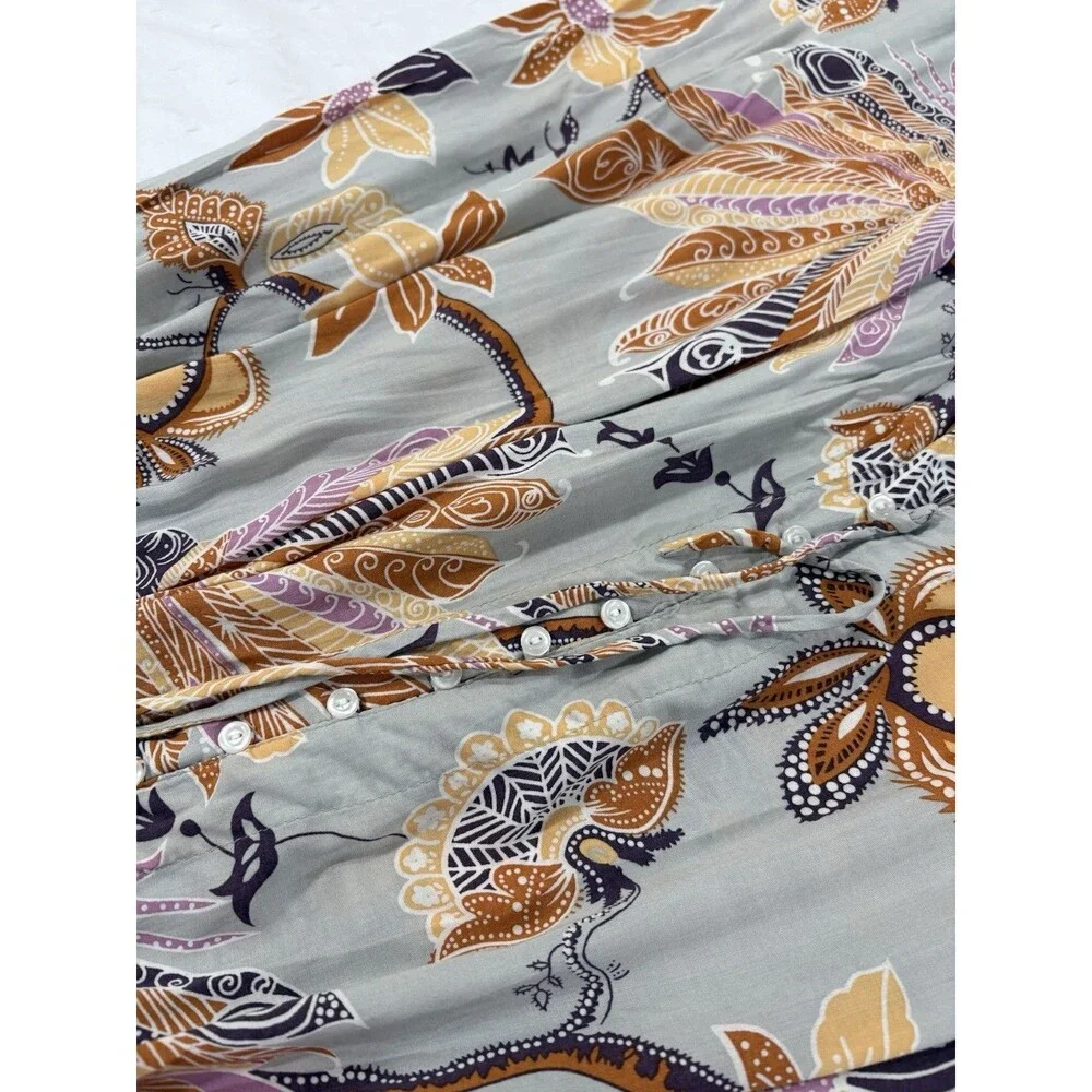 Sea Lustre Womens Boho Floral Maxi Skirt Dress One Size OS 100% Rayon EUC